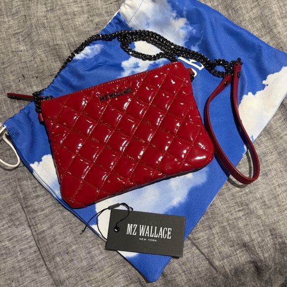 EUC MZ Wallace Rouge Red Lacquer Ruby Crossbody - Picture 1 of 8